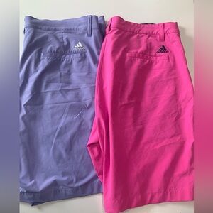 Men’s golf performance Adidas pink  and Purple Athletic shorts 36 bundle active